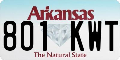 AR license plate 801KWT