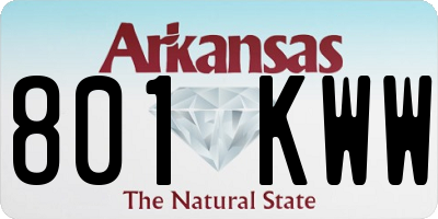 AR license plate 801KWW