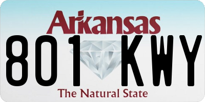 AR license plate 801KWY