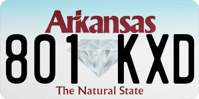 AR license plate 801KXD