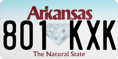 AR license plate 801KXK