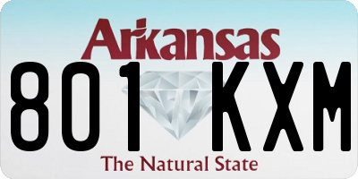 AR license plate 801KXM