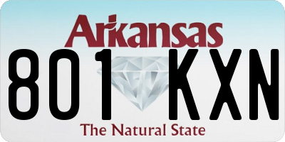 AR license plate 801KXN