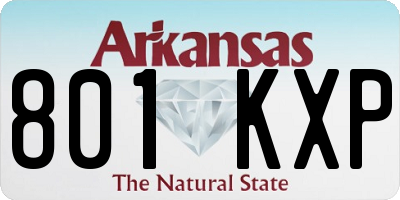 AR license plate 801KXP