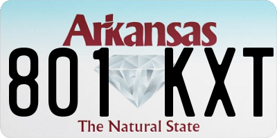 AR license plate 801KXT