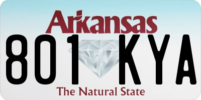 AR license plate 801KYA