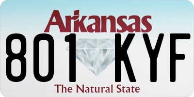 AR license plate 801KYF