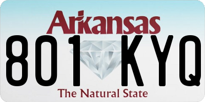 AR license plate 801KYQ