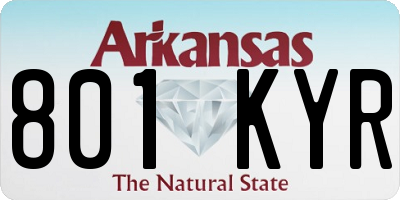 AR license plate 801KYR