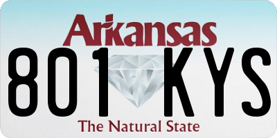 AR license plate 801KYS