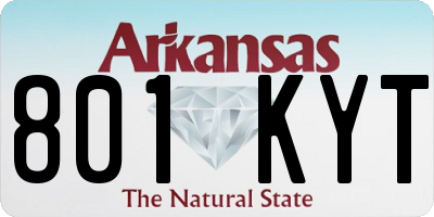 AR license plate 801KYT