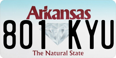 AR license plate 801KYU