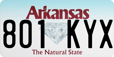AR license plate 801KYX