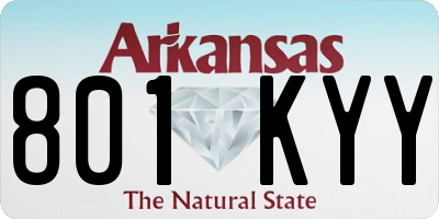 AR license plate 801KYY