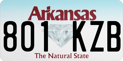 AR license plate 801KZB