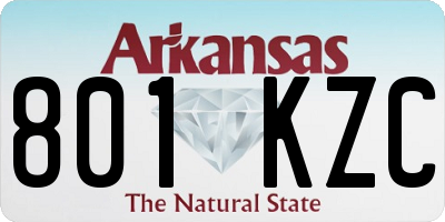 AR license plate 801KZC