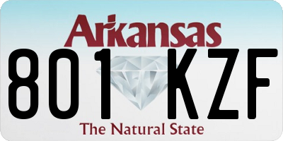 AR license plate 801KZF