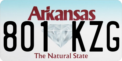 AR license plate 801KZG