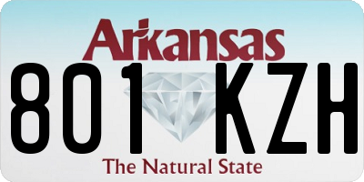 AR license plate 801KZH