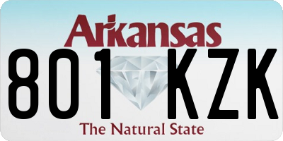 AR license plate 801KZK
