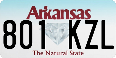 AR license plate 801KZL