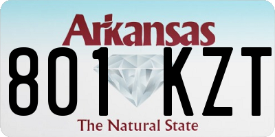 AR license plate 801KZT