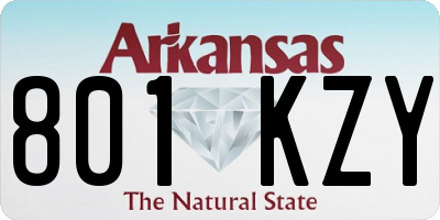 AR license plate 801KZY