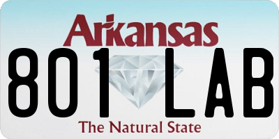 AR license plate 801LAB