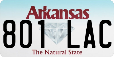 AR license plate 801LAC