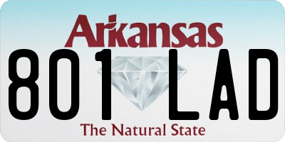 AR license plate 801LAD