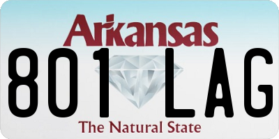 AR license plate 801LAG