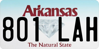 AR license plate 801LAH