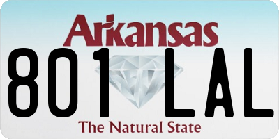 AR license plate 801LAL