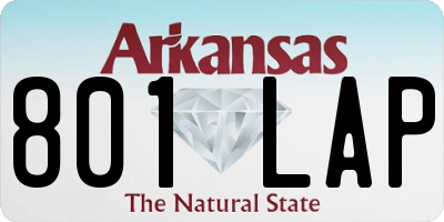 AR license plate 801LAP