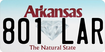 AR license plate 801LAR