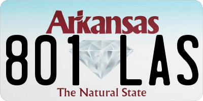 AR license plate 801LAS