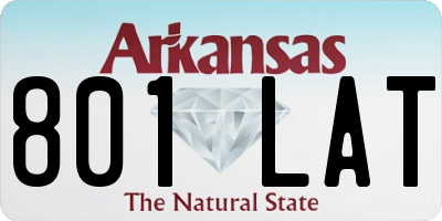 AR license plate 801LAT