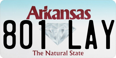 AR license plate 801LAY