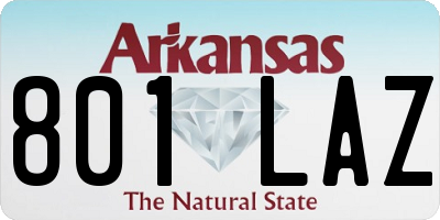 AR license plate 801LAZ
