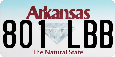 AR license plate 801LBB