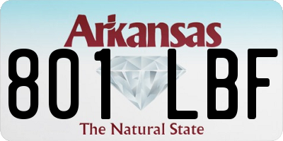 AR license plate 801LBF