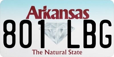 AR license plate 801LBG