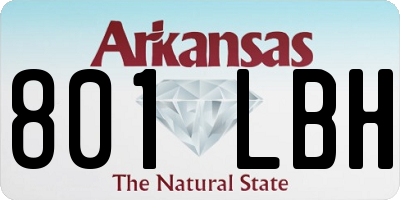 AR license plate 801LBH