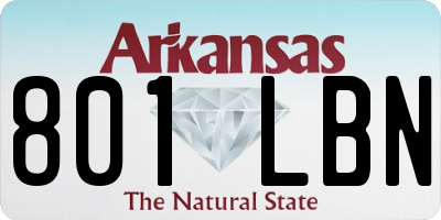 AR license plate 801LBN