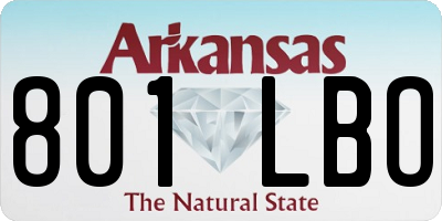 AR license plate 801LBO