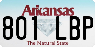 AR license plate 801LBP