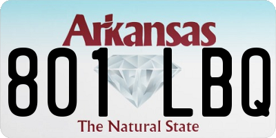 AR license plate 801LBQ