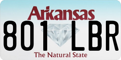 AR license plate 801LBR