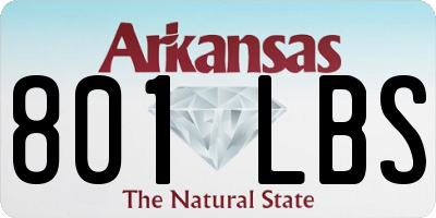 AR license plate 801LBS