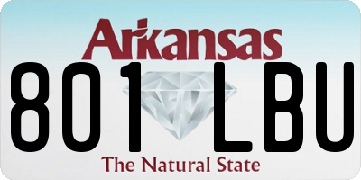 AR license plate 801LBU